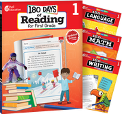 180 Days™: Reading, Math, Writing, & Language for Grade 1: 4-Book Set