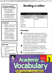 Sending a Letter: Academic Vocabulary Level 3