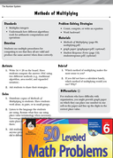 The Number System Leveled Problems: Methods of Multiplying