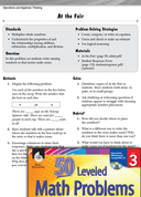 Operations and Algebraic Thinking Leveled Problems: Complete the Math Story