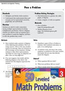 Operations and Algebraic Thinking Leveled Problems: Write  Equations