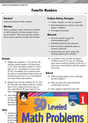 Operations in Base Ten Leveled Problem: Addition: Favorite Numbers