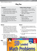 Operations in Base Ten Leveled Problem: Addition Problem Solving: Ring Toss