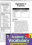 Equivalents in Fractions: Academic Vocabulary Level 3