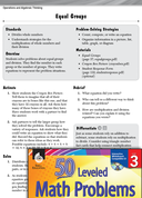 Operations and Algebraic Thinking Leveled Problems: Division and Equal Groups