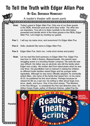 Edgar Allan Poe: Reader's Theater Script and Lesson