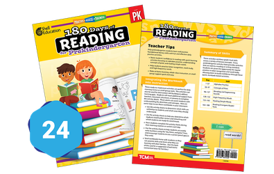 180 Days™: Reading for Prekindergarten 24-Book Set