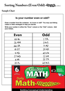 Guided Math Stretch: Sorting Numbers (Even/Odd) Grades K-2