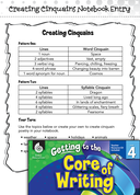 Writing Lesson: Creating Cinquains Level 4