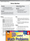 Operations and Algebraic Thinking Leveled Problems: Multiple and Factor Patterns