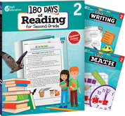 180 Days of Reading, Writing and Math Grade 2: 3-Book Set