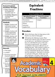 Coordinate Planes: Academic Vocabulary Level 4