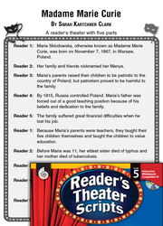 Madame Marie Curie: Reader's Theater Script and Lesson