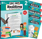 180 Days™: Reading, Math, Language, Writing, & Problem Solving for Grade 2:  5-Book Set