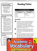 Reading Fiction: Academic Vocabulary Level 5