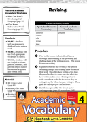 Revising: Academic Vocabulary Level 4