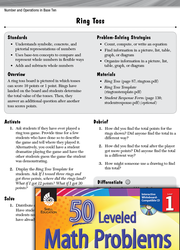 Operations in Base Ten Leveled Problem: Addition Problem Solving: Ring Toss
