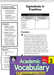 Equivalents in Fractions: Academic Vocabulary Level 3