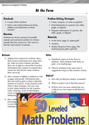 Number Sense Leveled Problem: Add and Subtract At the Farm