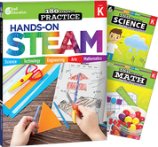 180 Days STEAM, Science, & Math Grade K: 3-Book Set