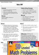 Number and Operations with Fractions Leveled Problems: Multiplying Whole Numbers