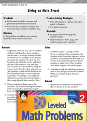 Number and Operations in Base Ten Leveled Problems: Write a Math Story