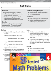 Number and Operations in Base Ten Leveled Problems: Write a Math Story