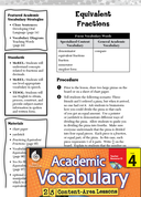 Equivalent Fractions: Academic Vocabulary Level 4