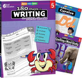 180 Days™: Writing, Spelling, & Cursive Grade 5: 3-Book Set