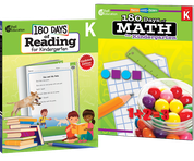 180 Days™: Reading & Math for Grade K: 2-Book Set