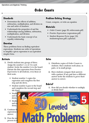 Operations and Algebraic Thinking Leveled Problems: Simplifying Expressions